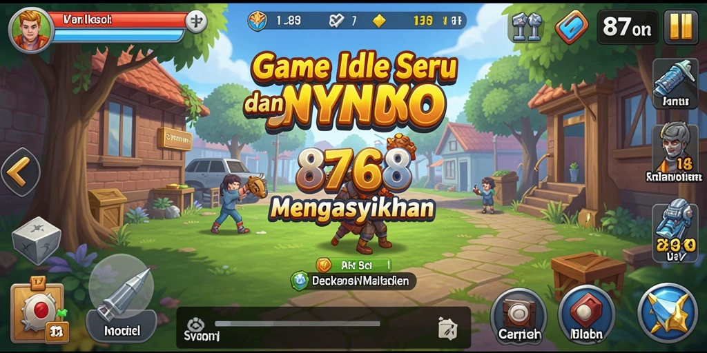 Tangkapan layar gameplay menampilkan suasana santai di 8768.