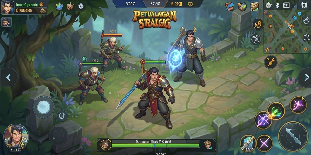 Tampilan gameplay strategis yang menarik dalam 8G8G.