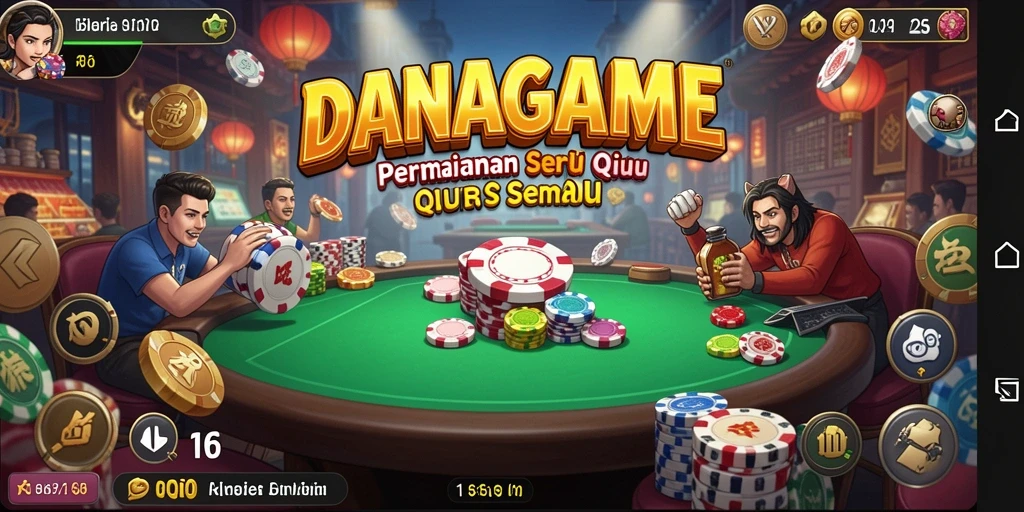 Tampilan menarik dari gameplay QiuQiu DANAGAME.