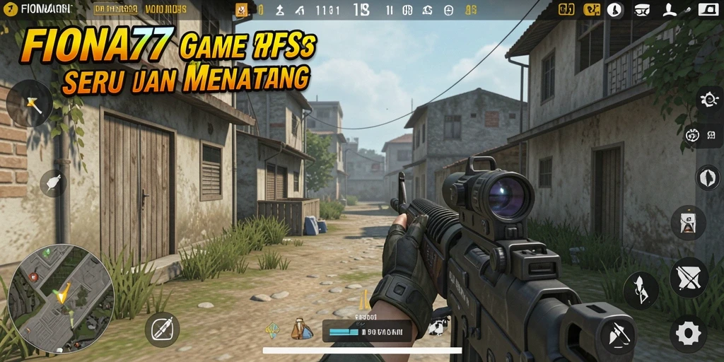 Screenshot gameplay FIONA77 menunjukkan aksi mendebarkan di pertempuran.