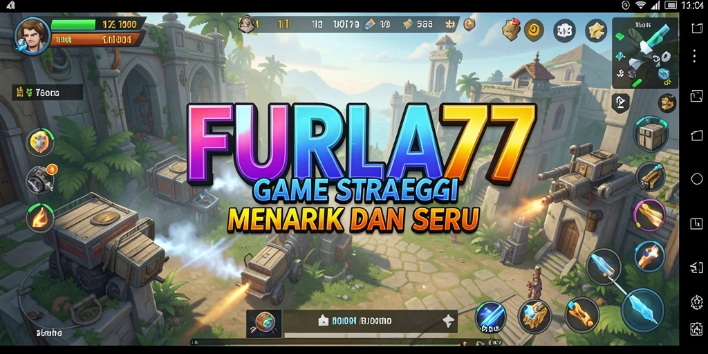 Tangkapan layar gameplay FURLA77 yang menunjukkan aksi perang strategis.