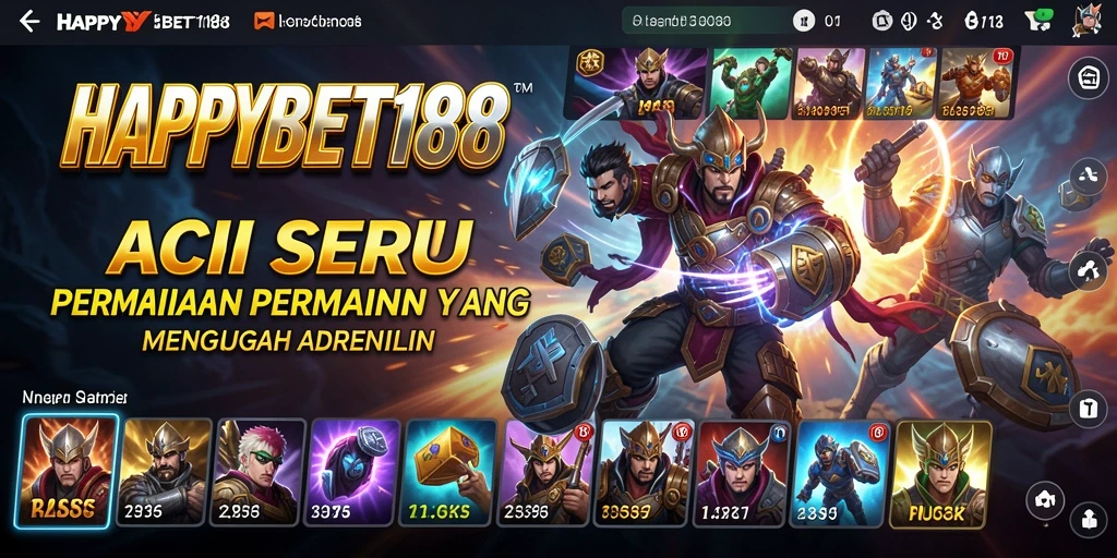 Tampilan aksi mendebarkan dalam permainan HAPPYBET188.