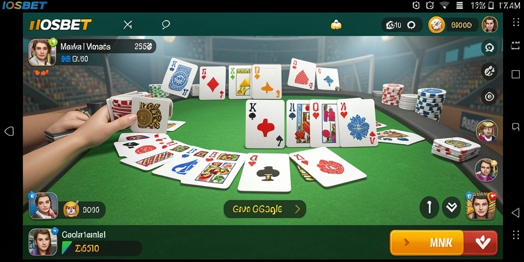 Gameplay seru Gaple di IOSBET dengan interaksi multiplayer.