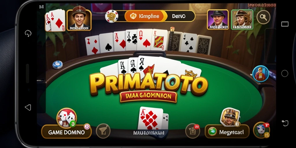 Tampilan gameplay seru dari PRIMATOTO yang menampilkan Domino.
