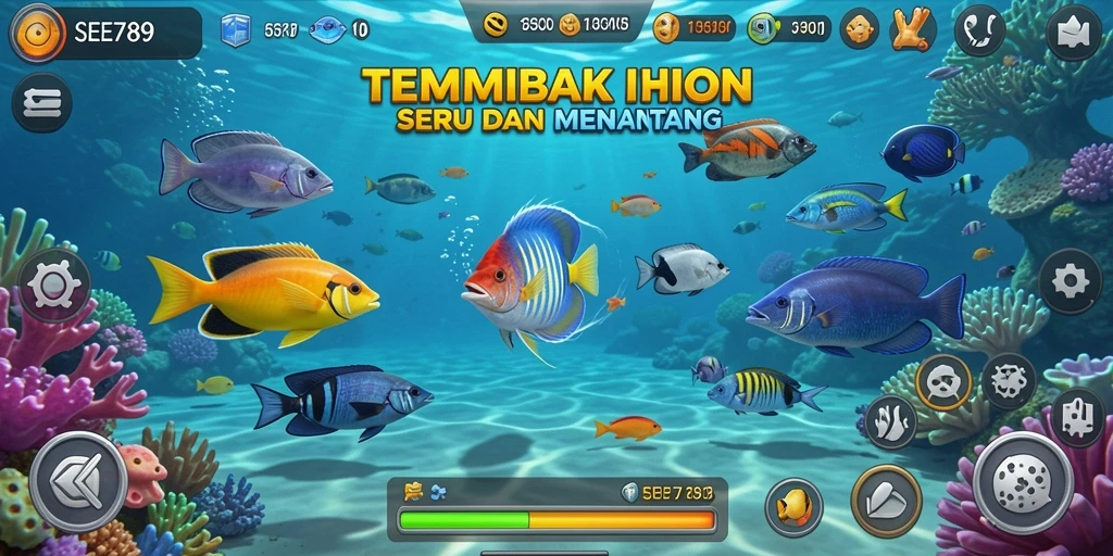 Tampilan gameplay seru dari SEE789 dengan aksi tembak ikan.