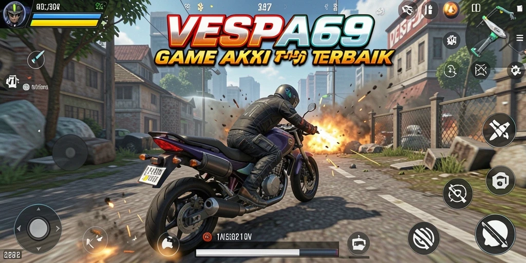 Tampilan gameplay seru dalam game TPS VESPA69.