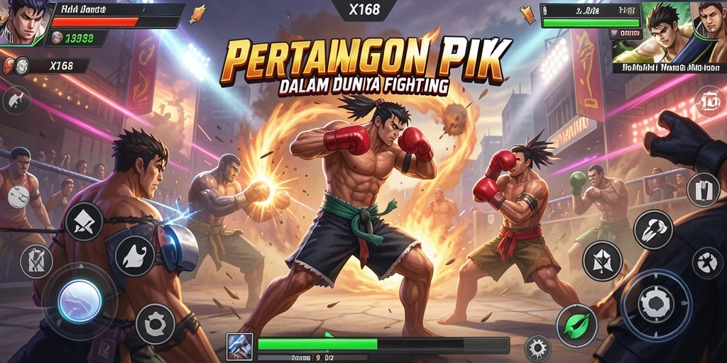 Tampilan gameplay X168 yang menegangkan dengan aksi Fighting yang seru.